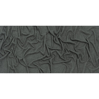 Brushed Stretch Rayon and Polyester Waffle Sweater Knit - Heathered Anthracite Gray - Deadstock