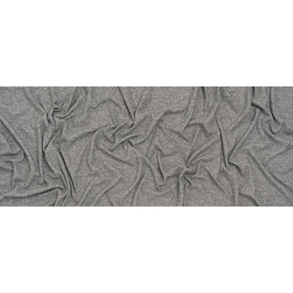 Brushed Stretch Rayon and Polyester Waffle Sweater Knit - Heathered Light Gray - Deadstock Full