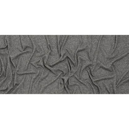 Brushed Stretch Rayon and Polyester Waffle Sweater Knit - Heathered Dark Gray - Deadstock Full