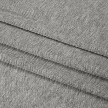 Polyester 1x1 Rib Knit - Heathered Gray - Deadstock