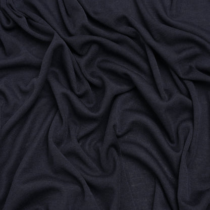 Polyester 1x1 Rib Knit - Navy Blue - Deadstock