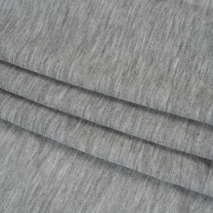 Lightweight Modal, Polyester and Cotton Jersey - Heathered Gray - Deadstock Folded