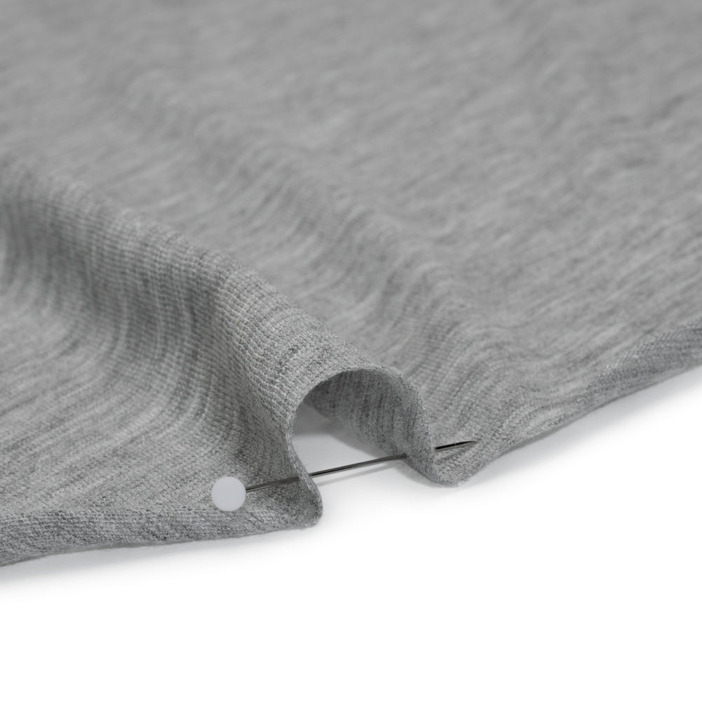 Lightweight Modal, Polyester and Cotton Jersey - Heathered Gray - Deadstock Detail