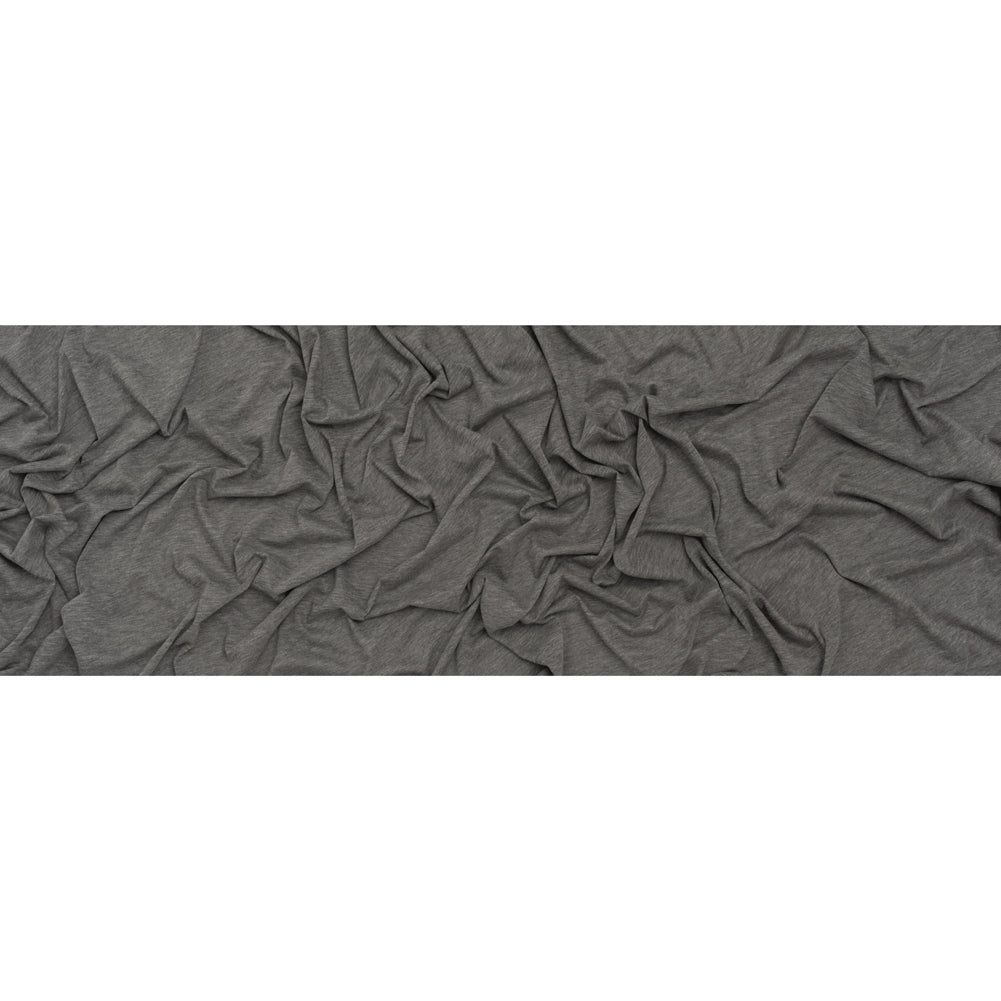 Lightweight Polyester and Cotton Jersey - Heathered Dark Gray - Deadstock - Full