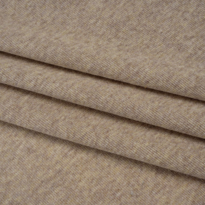 Lightweight Polyester 1x1 Rib Knit - Oatmeal - Deadstock