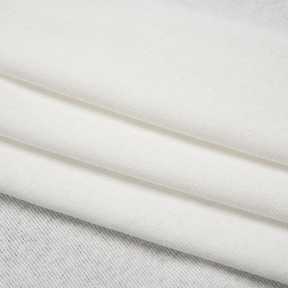 Cotton 1x1 Rib Knit - White - Deadstock