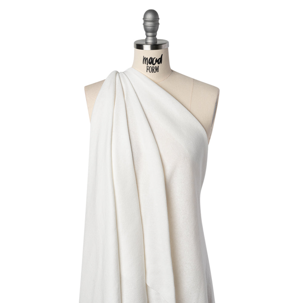 Cotton 1x1 Rib Knit - White - Deadstock - Drape