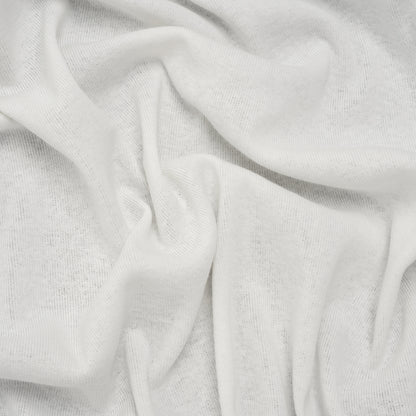 Cotton 1x1 Rib Knit - White - Deadstock