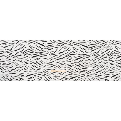 Cotton Brushed French Terry Sweatshirt Fleece - Black and White Zebra Stripes - Deadstock Full