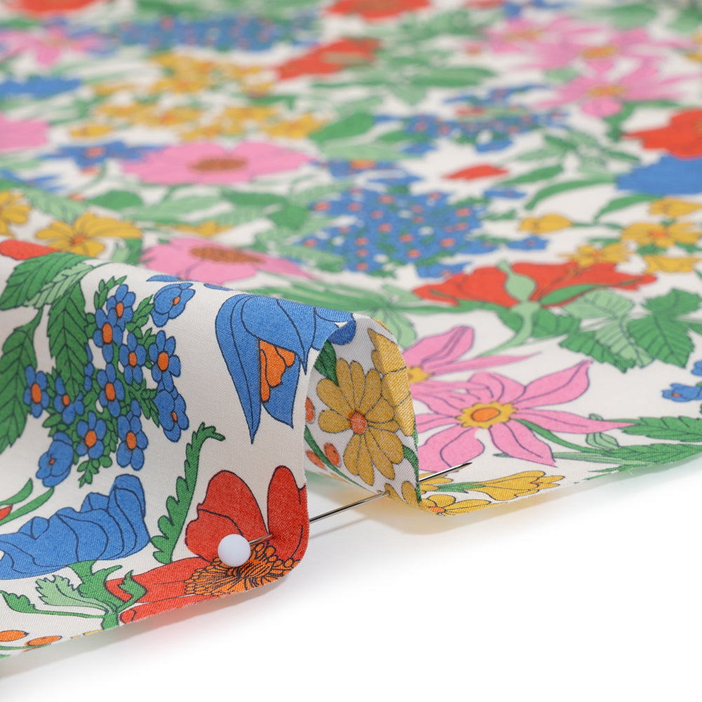 Liberty Fabrics Tana Lawn® - Clarabell Multi Bright - Red, Blue and Yellow Floral Full