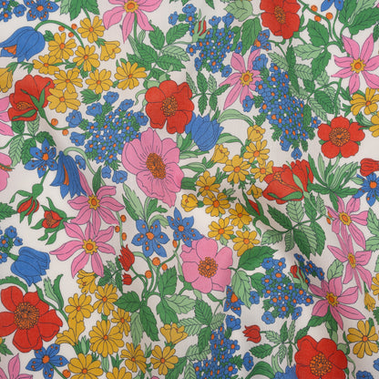 Liberty Fabrics Tana Lawn® - Clarabell Multi Bright - Red, Blue and Yellow Floral Drape