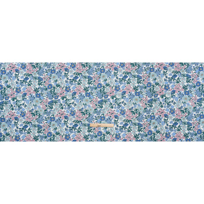 Liberty Fabrics Tana Lawn® - Clarabell Blue - Sky Blue, Teal and Baby Pink Floral