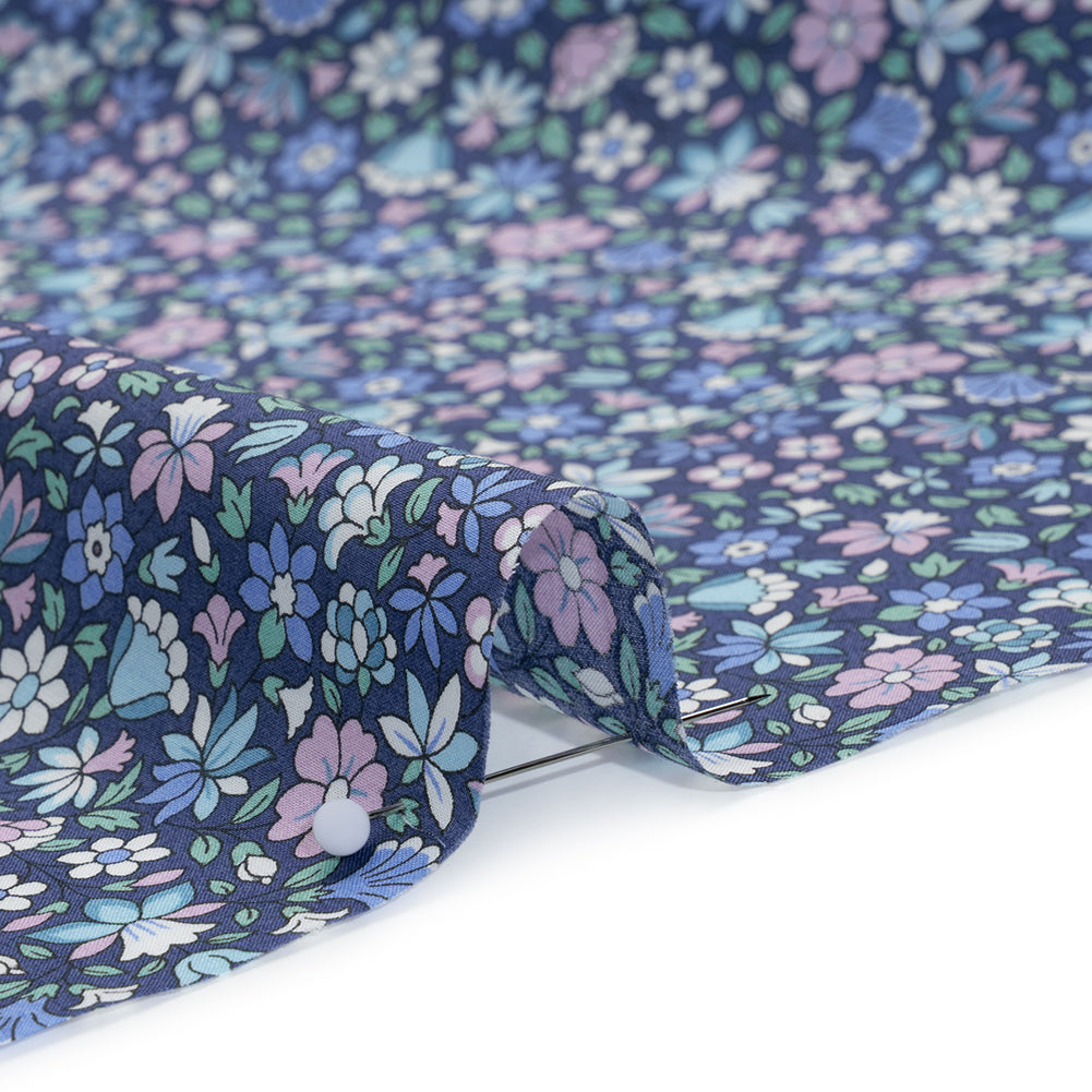 Liberty Fabrics Tana Lawn® - Meera Blue - Blue, Mint and White Simple Floral Full