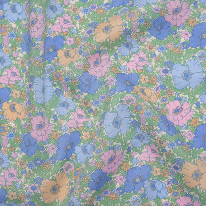 Liberty Fabrics Tana Lawn® - Meadow Song Multi Pastel - Light Blue, Baby Pink and Soft Green Flower Field Drape