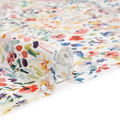 Liberty Fabrics Tana Lawn® - Felda Multi Bright - Red, Blue and Yellow Watercolor Flowers