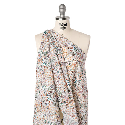 Liberty Fabrics Tana Lawn® - Felda Multi Neutral - Brown, Gray and Blue Watercolor Flowers