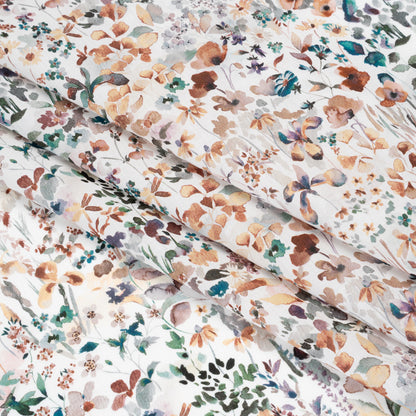Liberty Fabrics Tana Lawn® - Felda Multi Neutral - Brown, Gray and Blue Watercolor Flowers