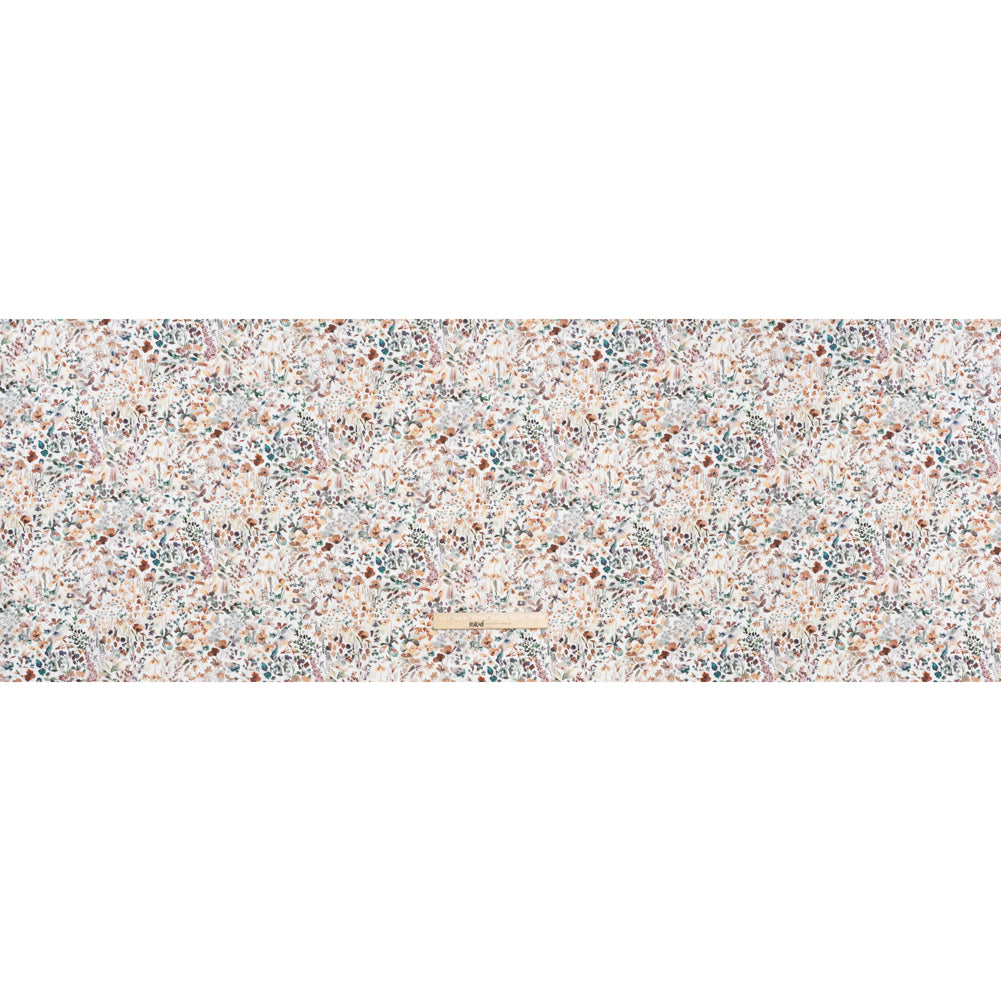 Liberty Fabrics Tana Lawn® - Felda Multi Neutral - Brown, Gray and Blue Watercolor Flowers - Full - Image 5 of 6