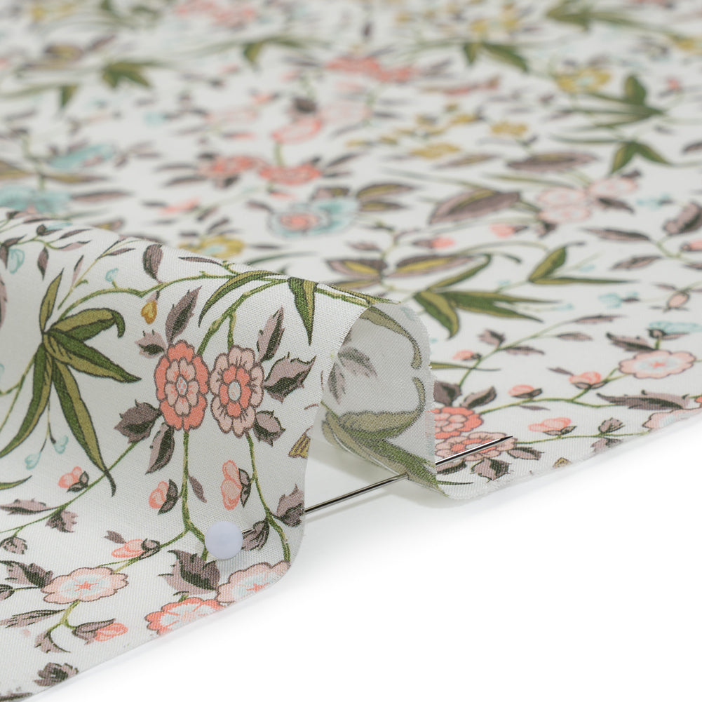 Liberty Fabrics Tana Lawn® - Tapestry Multi Pastel - Light Pink, Green and Yellow Floral and Butterflies Full