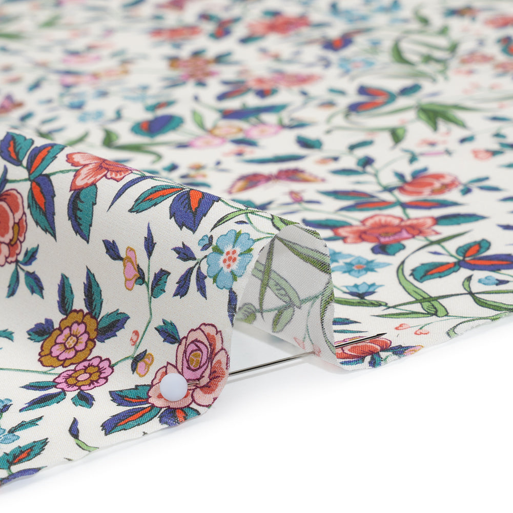 Liberty Fabrics Tana Lawn® - Tapestry Multi Bright - Pink, Green and Blue Floral and Butterflies - Full - Image 4 of 6