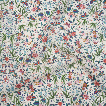 Liberty Fabrics Tana Lawn® - Tapestry Multi Bright - Pink, Green and Blue Floral and Butterflies