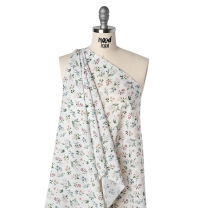 Liberty Fabrics Tana Lawn® - Annie Light Pink - Pink, White and Green Scattered Wildflowers