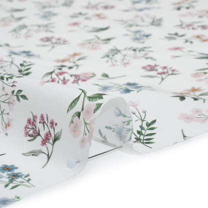 Liberty Fabrics Tana Lawn® - Annie Light Pink - Pink, White and Green Scattered Wildflowers