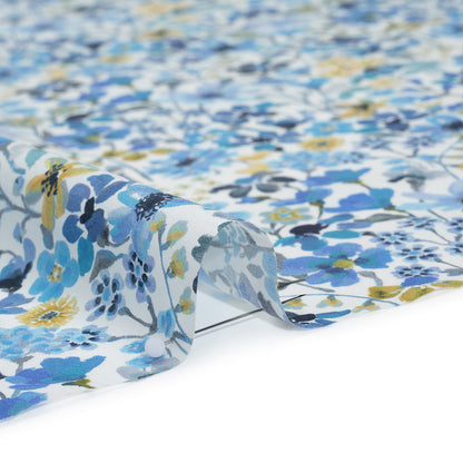 Liberty Fabrics Tana Lawn® - Dreams of Summer Blue - Light Blue and Pale Yellow Watercolor Floral