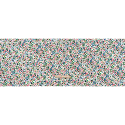 Liberty Fabrics Tana Lawn® - Dreams of Summer Green - Pink, Green and Blue Watercolor Floral