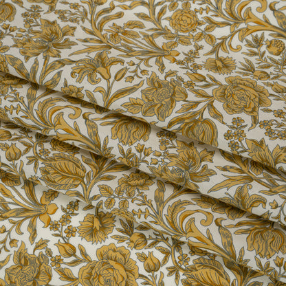 Liberty Fabrics Tana Lawn® - Sambourne Yellow - Golden Yellow and White Fancy Roses