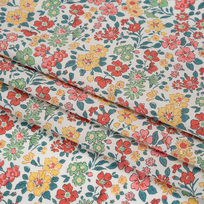 Liberty Fabrics Tana Lawn® - Annabella Multi Pastel - Red, Yellow and Blue Green Floral