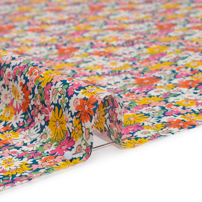 Liberty Fabrics Tana Lawn® - Libby Multi Bright - Pink, Yellow and Orange Field of Daisies