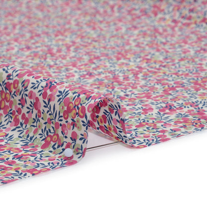 Liberty Fabrics Tana Lawn® - Wiltshire Bud Pink - Pink, Mint Green and Navy Berries and Leaves Detail