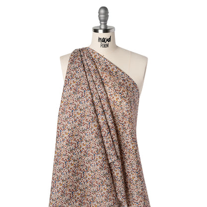 Liberty Fabrics Tana Lawn® - Wiltshire Bud Red Burgundy - Rust Red, Teal Blue and Greige Berries and Leaves Drape