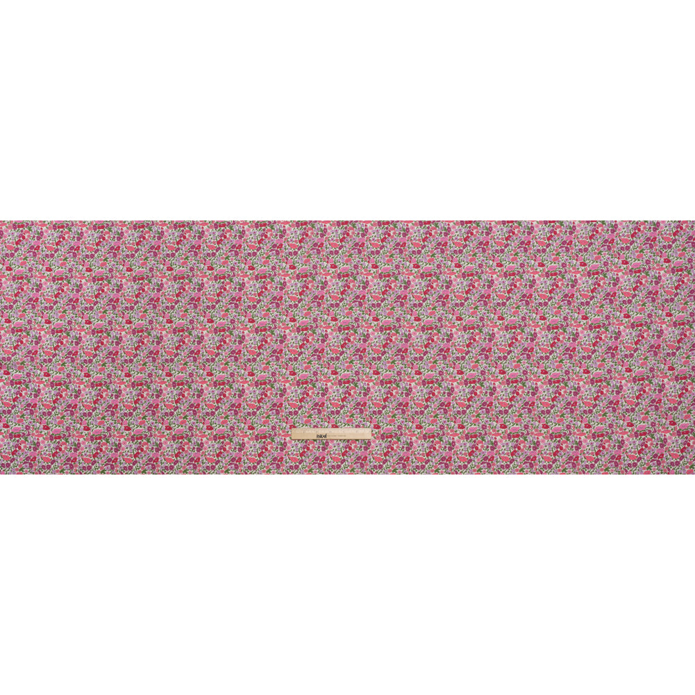 Liberty Fabrics Tana Lawn® - Poppy Forest Pink - Red, Bright Pink and Green Floral Meadow - Full