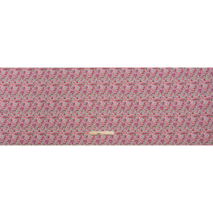 Liberty Fabrics Tana Lawn® - Poppy Forest Pink - Red, Bright Pink and Green Floral Meadow