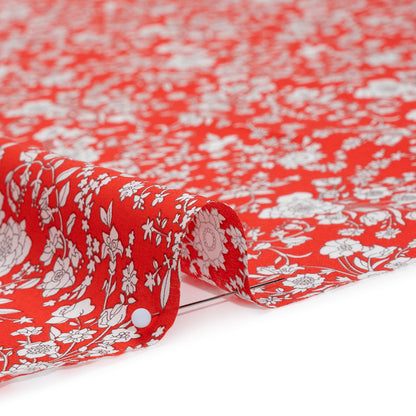 Liberty Fabrics Tana Lawn® - Summer Blooms Red - Scarlet Red and White Floral