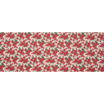 Liberty Fabrics Tana Lawn® - Carline Rose Red - Red, Green and White Rose Bouquets Full