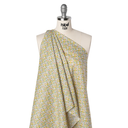 Liberty Fabrics Tana Lawn® - Betsy Ann Yellow - Light Yellow, Pink and Green Floral