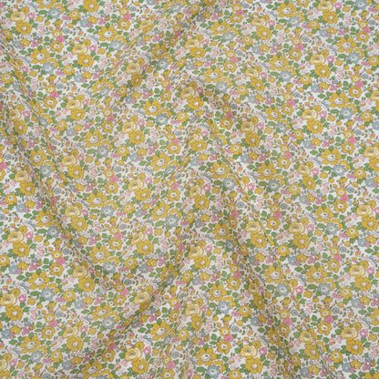 Liberty Fabrics Tana Lawn® - Betsy Ann Yellow - Light Yellow, Pink and Green Floral