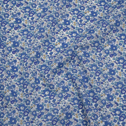 Liberty Fabrics Tana Lawn® - Betsy Ann Blue - Blue, Teal and Orange Floral