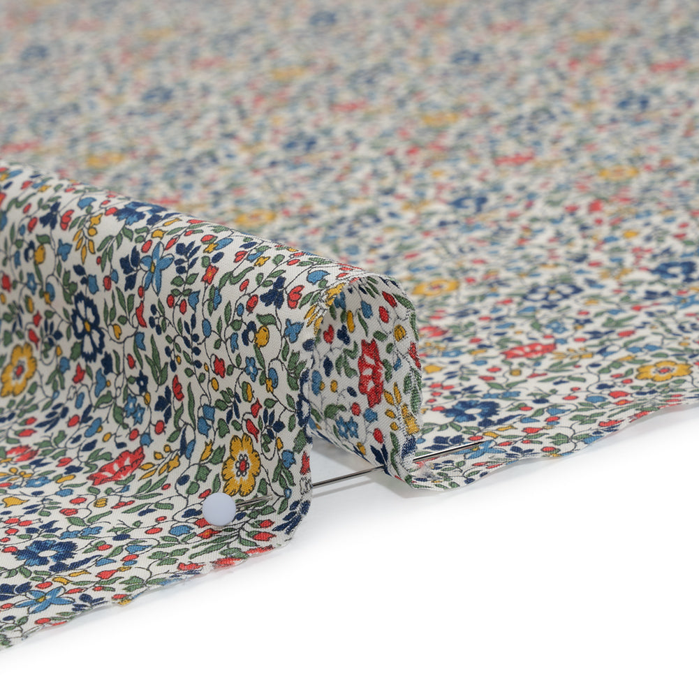 Liberty Fabrics Tana Lawn® - Katie and Millie Multi Bright - Blue, Yellow and Red Little Florals - Detail