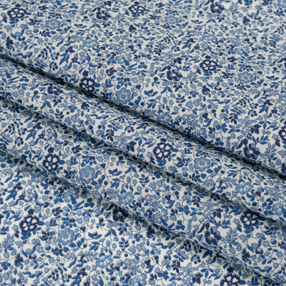 Liberty Fabrics Tana Lawn® - Katie and Millie Blue - Shades of Blue Little Florals Folded