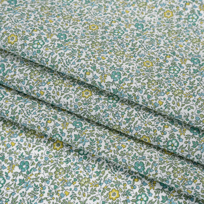 Liberty Fabrics Tana Lawn® - Katie and Millie Green - Teal, Chartreuse and Olive Green Little Florals