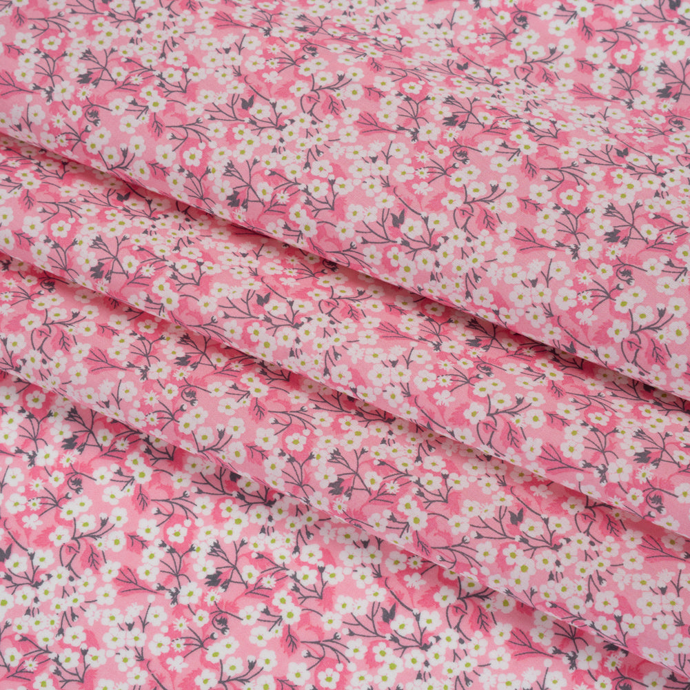 Liberty Fabrics Tana Lawn® - Mitsi Valeria Light Pink - Pale Pink Cherry Blossoms - Folded
