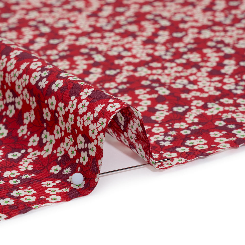 Liberty Fabrics Tana Lawn® - Mitsi Valeria Red - Red and Pink Cherry Blossoms