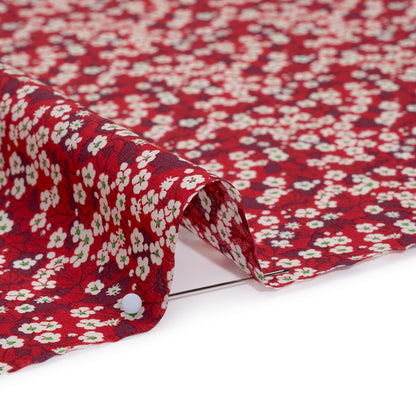 Liberty Fabrics Tana Lawn® - Mitsi Valeria Red - Red and Pink Cherry Blossoms
