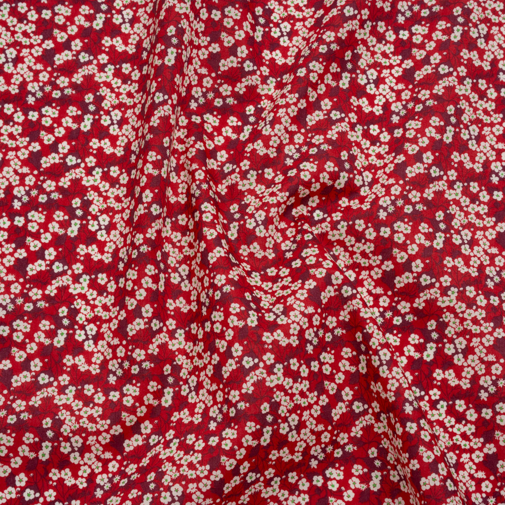 Liberty Fabrics Tana Lawn® - Mitsi Valeria Red - Red and Pink Cherry Blossoms