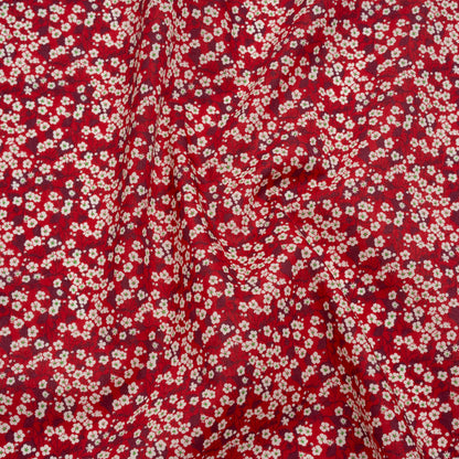 Liberty Fabrics Tana Lawn® - Mitsi Valeria Red - Red and Pink Cherry Blossoms