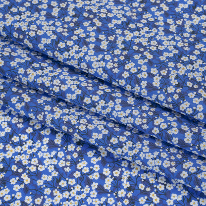 Liberty Fabrics Tana Lawn® - Mitsi Valeria Dark Blue - Cobalt and Navy Cherry Blossoms Folded